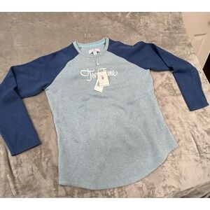 Sport Haley Women's M Blue Golf Tee Time Embroidered Long Sleeve Crew Sweater